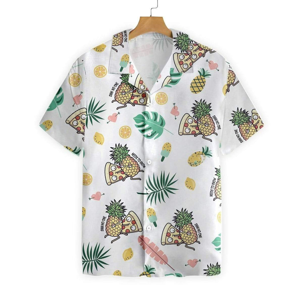 Hawaiian Aloha Shirt Pizza Pineapple Cartoon For Men Women