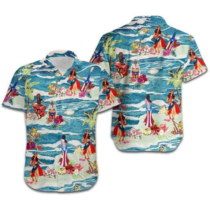 Hawaiian Aloha Shirt Puerto Rico Dance Retro Vintage For Men Women