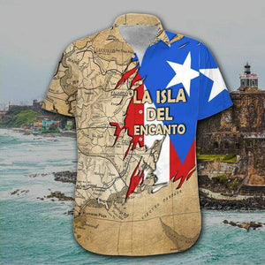 Hawaiian Aloha Shirt Puerto Rico La Isla Del Encanto For Men Women