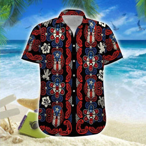 Hawaiian Aloha Shirt Puerto Rico Symbol Pattern For Men Women