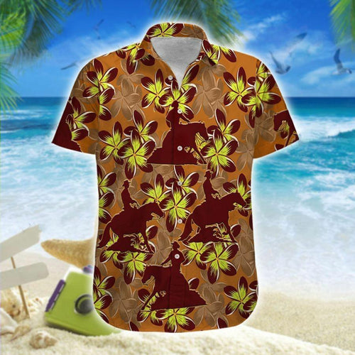 Hawaiian Aloha Shirt Reining Brown For Men Women