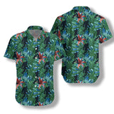 Hawaiian Aloha Shirt Silhouette Bigfoot Walking For Men Women