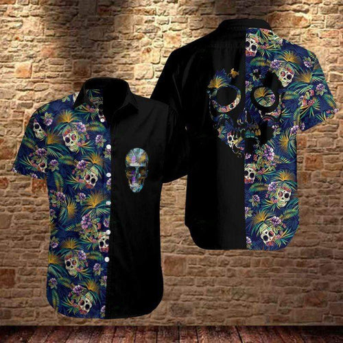 Hawaiian Aloha Shirt Skull 3d Tropical For Men Women
