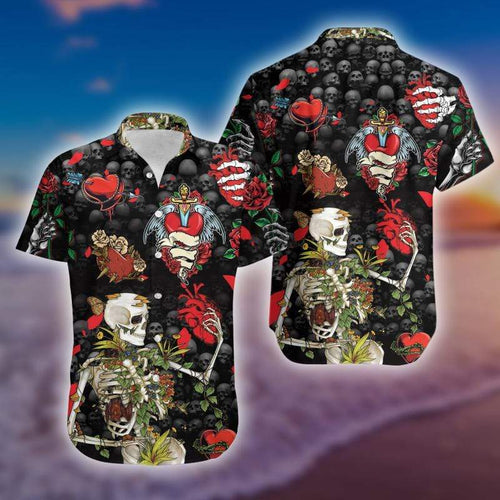 Hawaiian Aloha Shirt Skull Loving You Till My Last Day For Men Women