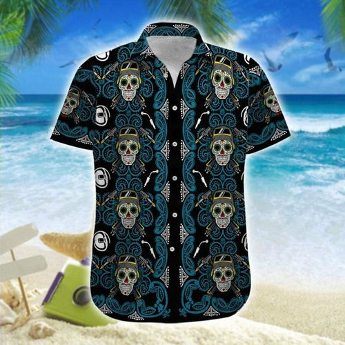 Hawaiian Aloha Shirt Skull Sugar Welder For Men Women