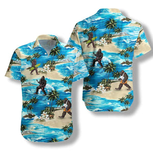 Hawaiian Aloha Shirt Summer Bigfoot Aioha For Men Women