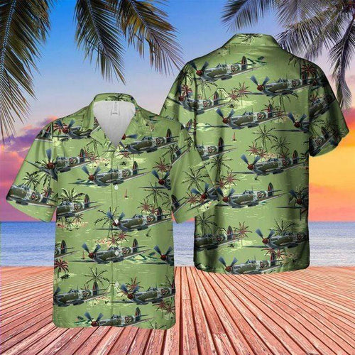 Hawaiian Aloha Shirt Supermarine Spitfire Mkix For Men Women
