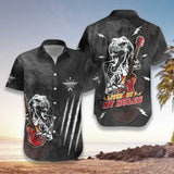 Hawaiian Aloha Shirt T-rex Rock Guitar Living By My Rule For Men Women