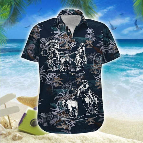 Hawaiian Aloha Shirt Team Roping Coconut For Men Women