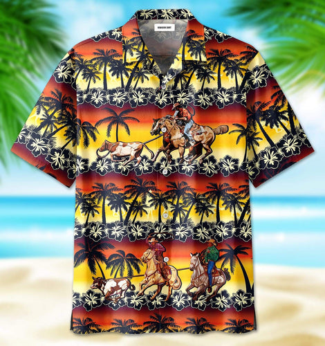 Hawaiian Aloha Shirt Team Roping Hawaii For Men Women