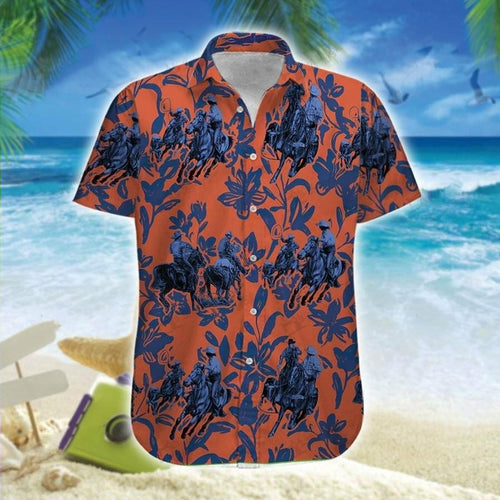 Hawaiian Aloha Shirt Team Roping V1 For Men Women