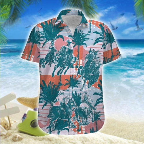 Hawaiian Aloha Shirt Team Roping Vintage Coconut For Men Women