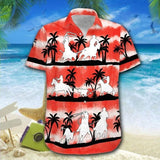Hawaiian Aloha Shirt Team Roping Watercolor For Men Women