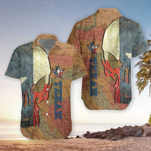 Hawaiian Aloha Shirt Texan Skull For Men Women