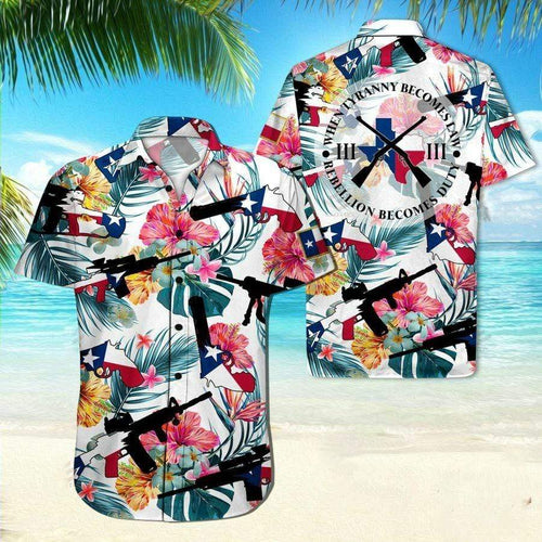 Hawaiian Aloha Shirt Texas Gun Duty For Men Women