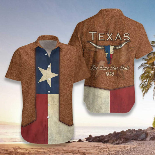 Hawaiian Aloha Shirt Texas Longhorn Cowboy Style For Men Women