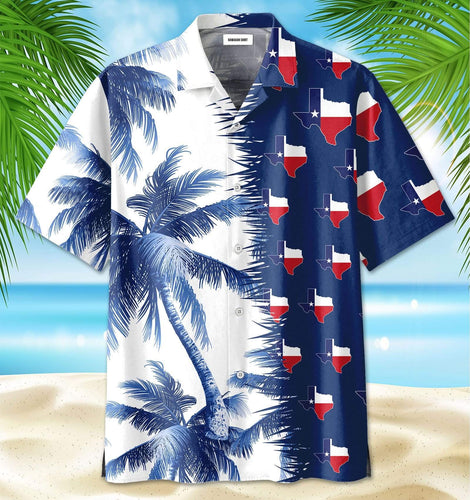 Hawaiian Aloha Shirt Texas Palm Tree For Men Women