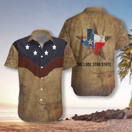 Hawaiian Aloha Shirt Texas The Lone Star State For Men Women