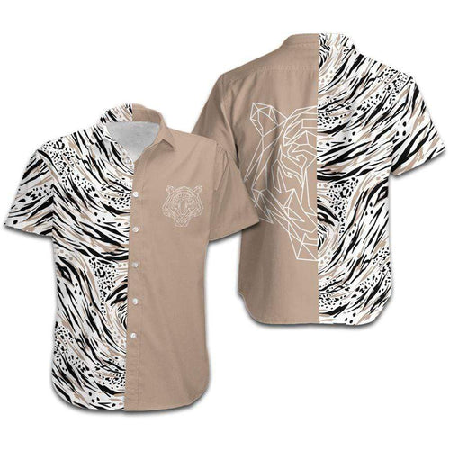 Hawaiian Aloha Shirt Tiger Skin For Men Women