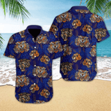 Hawaiian Aloha Shirt Tiger Tattoo Style For Men Women