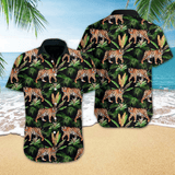 Hawaiian Aloha Shirt Tiger Tropical For Men Women