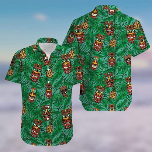 Hawaiian Aloha Shirt Tiki Pineapple For Men Women