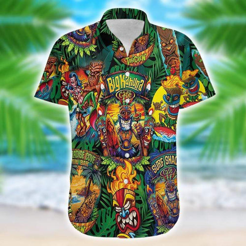 Hawaiian Aloha Shirt Tiki Crew For Men Women