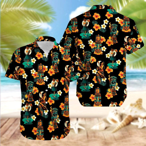 Hawaiian Aloha Shirt Tiki Portraits For Men Women