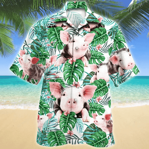 Hawaiian Aloha Shirt Tropical Pig Cute For Men Women