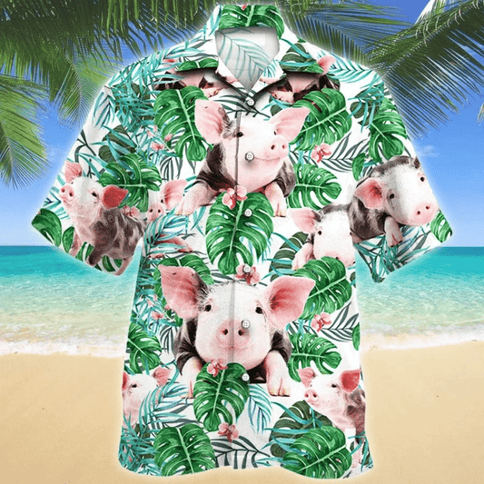 Hawaiian Aloha Shirt Tropical Pig Cute For Men Women