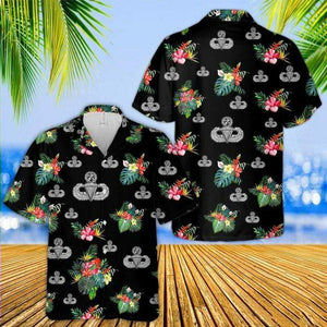 Hawaiian Aloha Shirt Us Air Force Master Parachutist Badge For Men Women