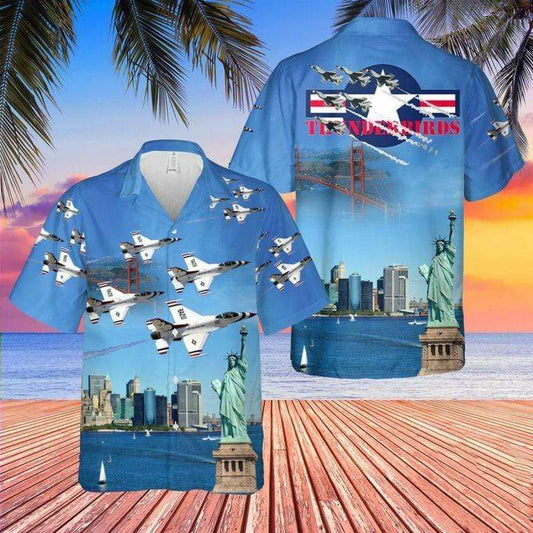 Hawaiian Aloha Shirt Us Air Force Thunderbirds For Men Women