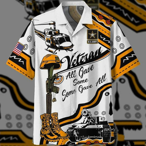 Hawaiian Aloha Shirt Us Army Veteran All Gave Some Some Gave All For Men Women