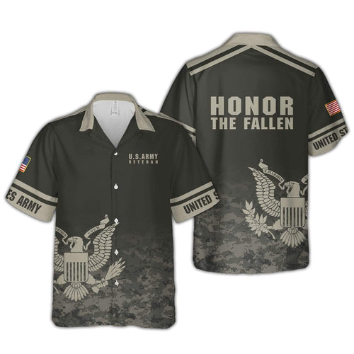 Hawaiian Aloha Shirt Us Army Veteran Fallen Eagle For Men Women