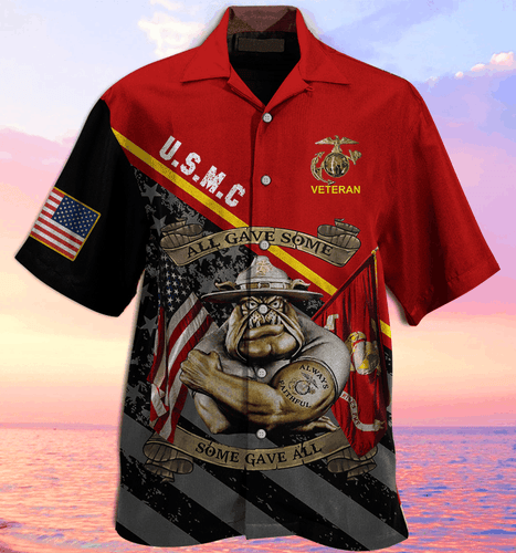 Hawaiian Aloha Shirt Us Marine All Gave Some Cool For Men Women