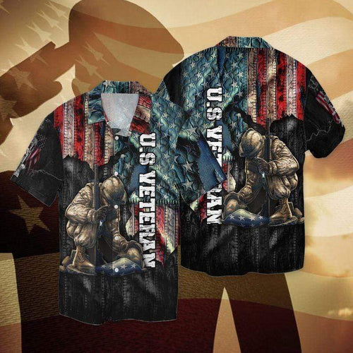 Hawaiian Aloha Shirt Us Veteran Proud For Men Women