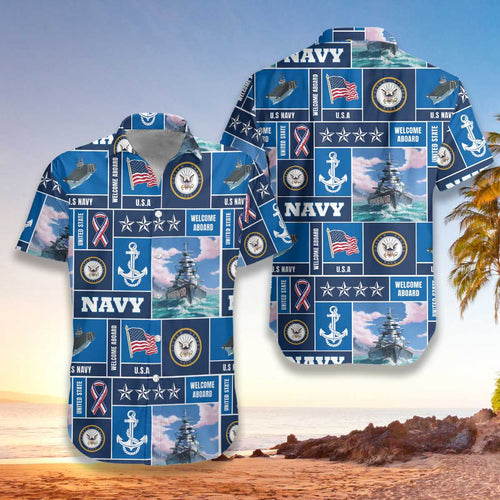 Hawaiian Aloha Shirt Veteran Soldier Us Navy Welcome For Men Women