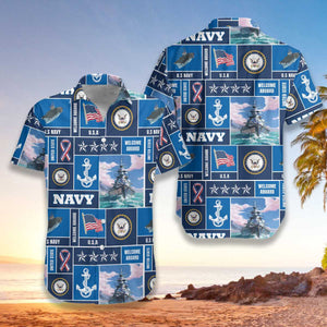 Hawaiian Aloha Shirt Veteran Soldier Us Navy Welcome For Men Women