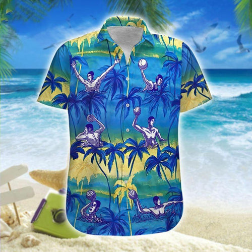 Hawaiian Aloha Shirt Water Polo Palm For Men Women