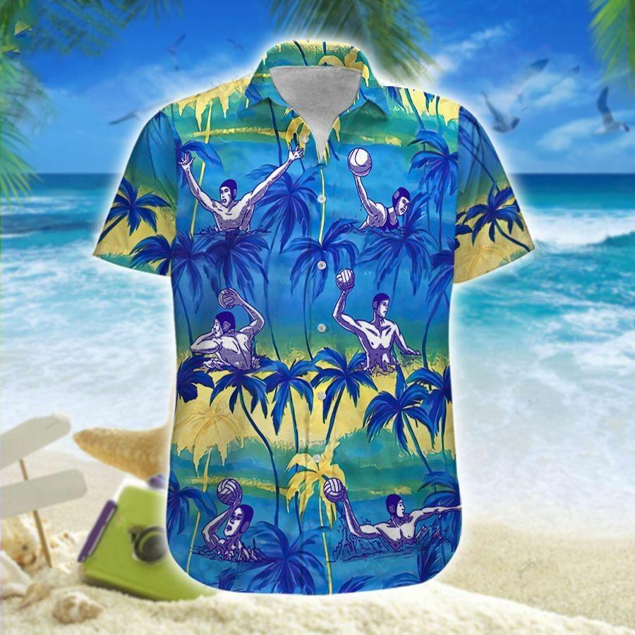 Hawaiian Aloha Shirt Water Polo Palm For Men Women