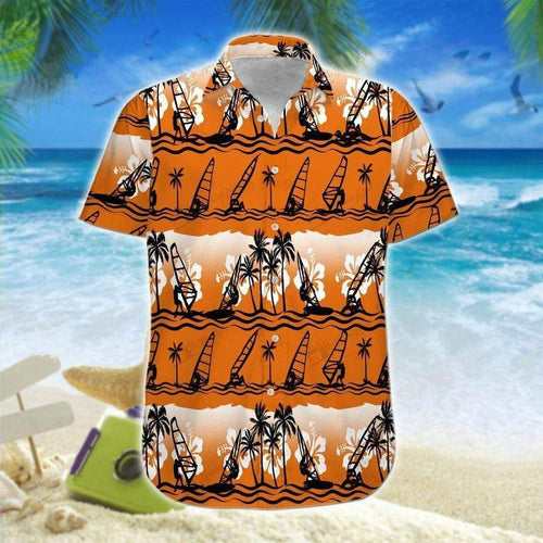 Hawaiian Aloha Shirt Windsurfing Sunset For Men Women