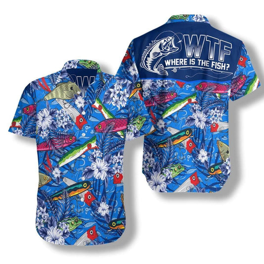 Hawaiian Aloha Shirt Wtf Where The Fish Fishing For Men Women