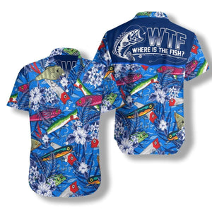 Hawaiian Aloha Shirt Wtf Where The Fish Fishing For Men Women