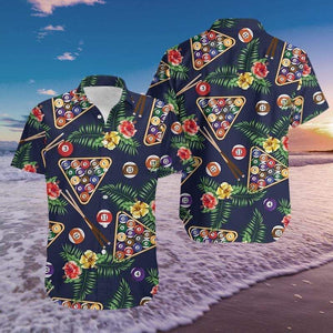 Hawaiian Pool Billiard Tropical Shirt For Men Women