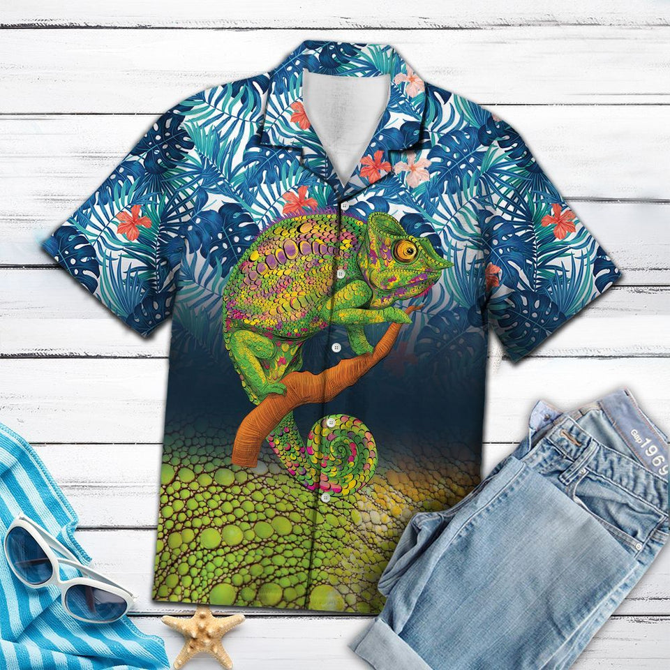 Hawaiian Shirt 3d Chameleon For Men Women