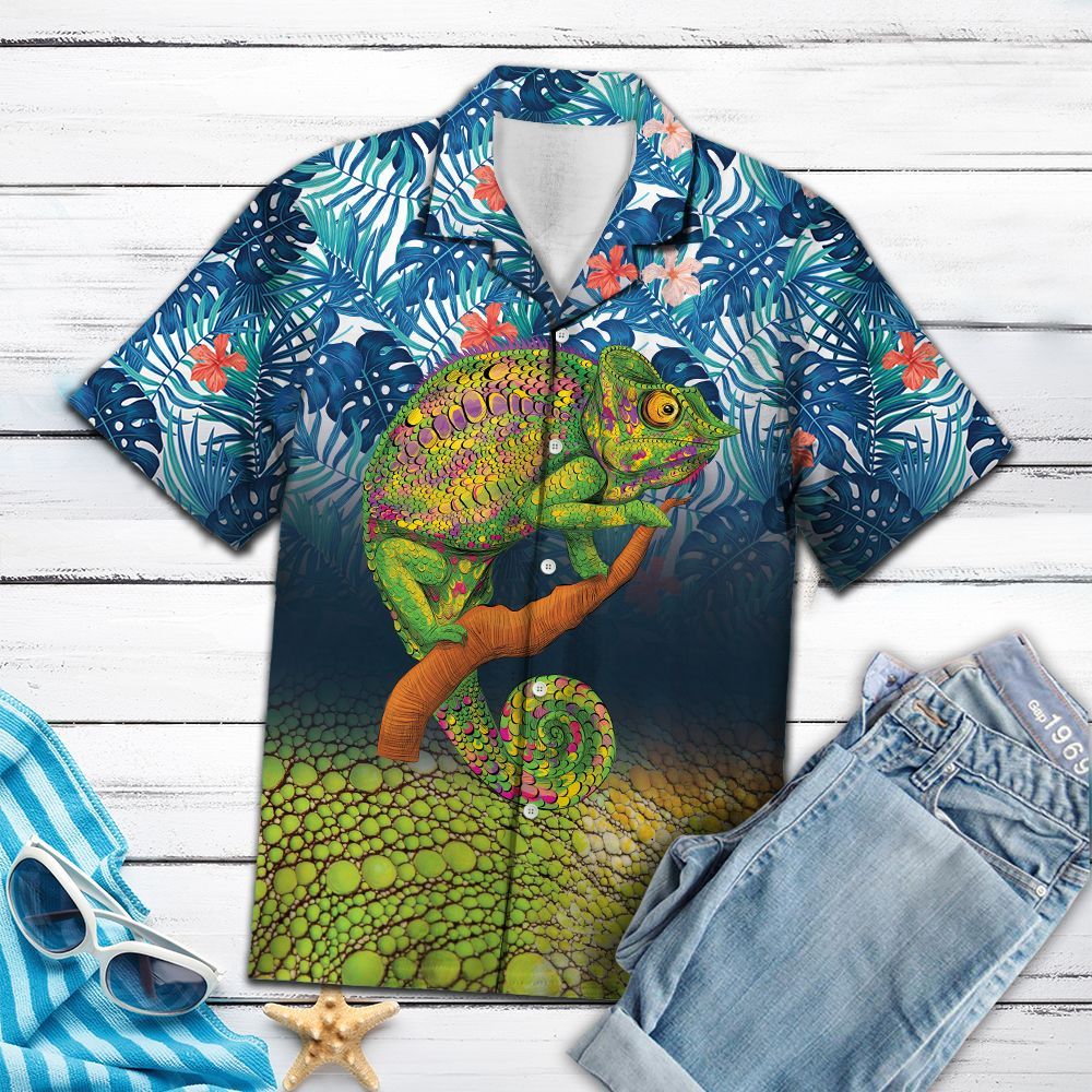 Hawaiian Shirt 3d Chameleon For Men Women