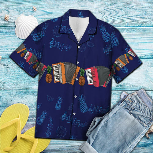 Hawaiian Shirt Accordion Pineapple For Men Women