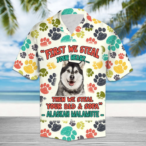 Hawaiian Shirt Alaskan Malamute Steal Your Heart For Men Women