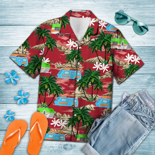 Hawaiian Shirt Caravan Palm Island For Women Men