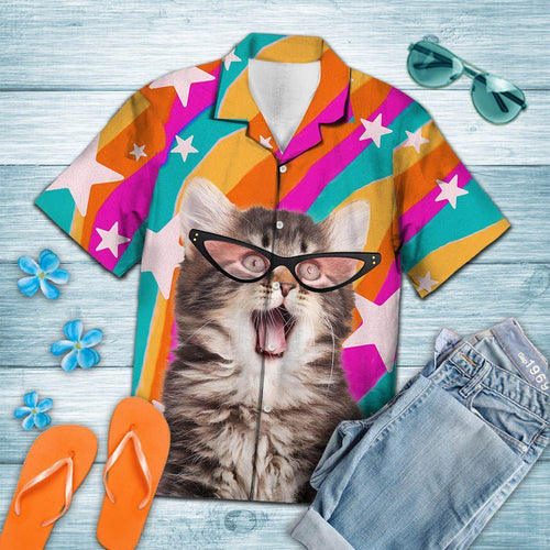 Hawaiian Shirt Cat Smile To The World For Women Men